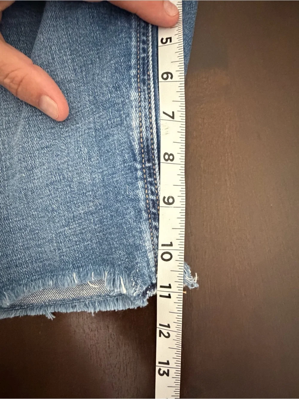 American Eagle Size 16 Studded Denim Bermuda Jorts Stretch Raw Hem